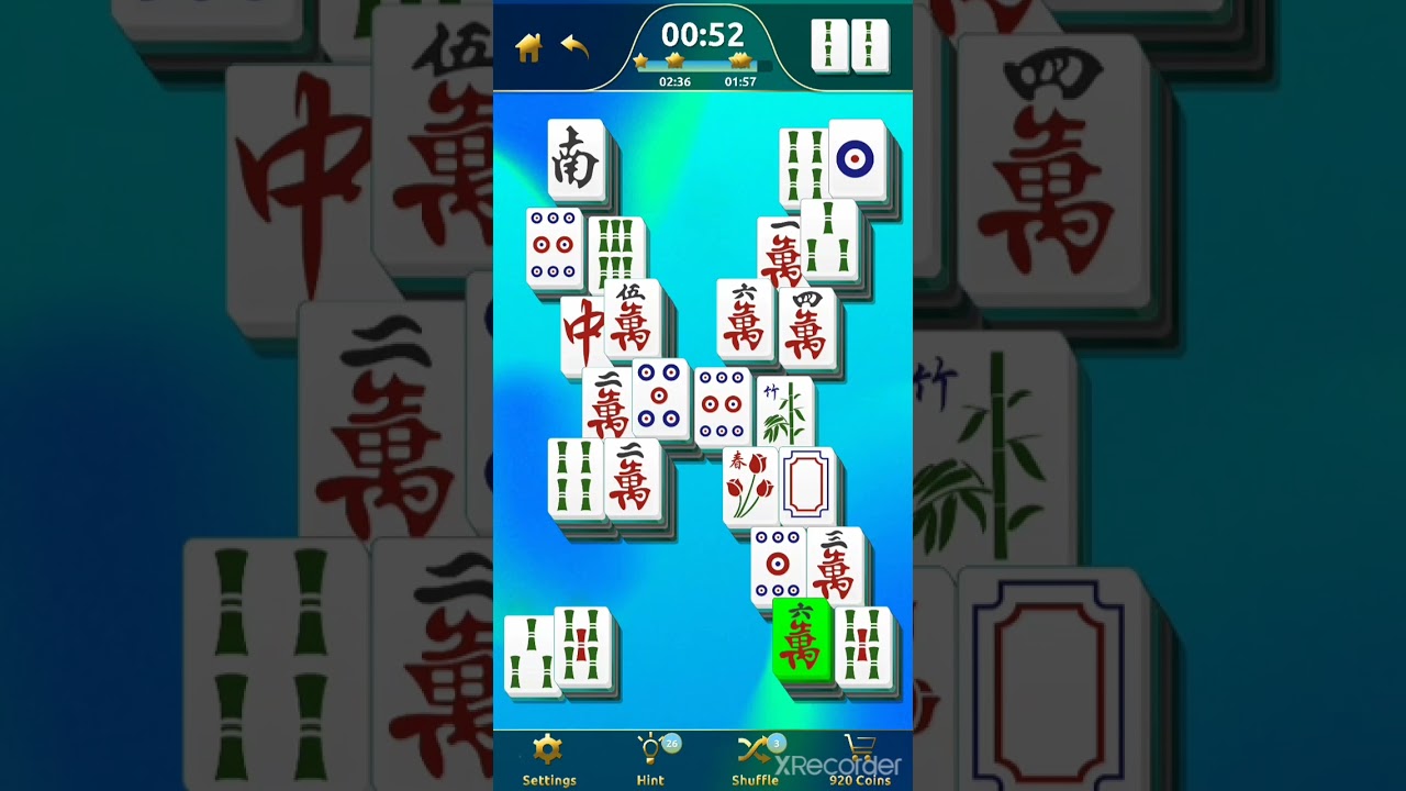 We play Mahjong solitaire. Destroy the letter X. Free online game.