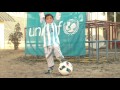 Afghan boy murtaza ahmedi receives real messi jersey  unicef