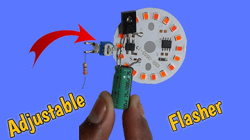 How To Make Adjustable LED Flasher Using BD139 Transistor |LED Blinker Circuit | BY SG ELECTRONICS |