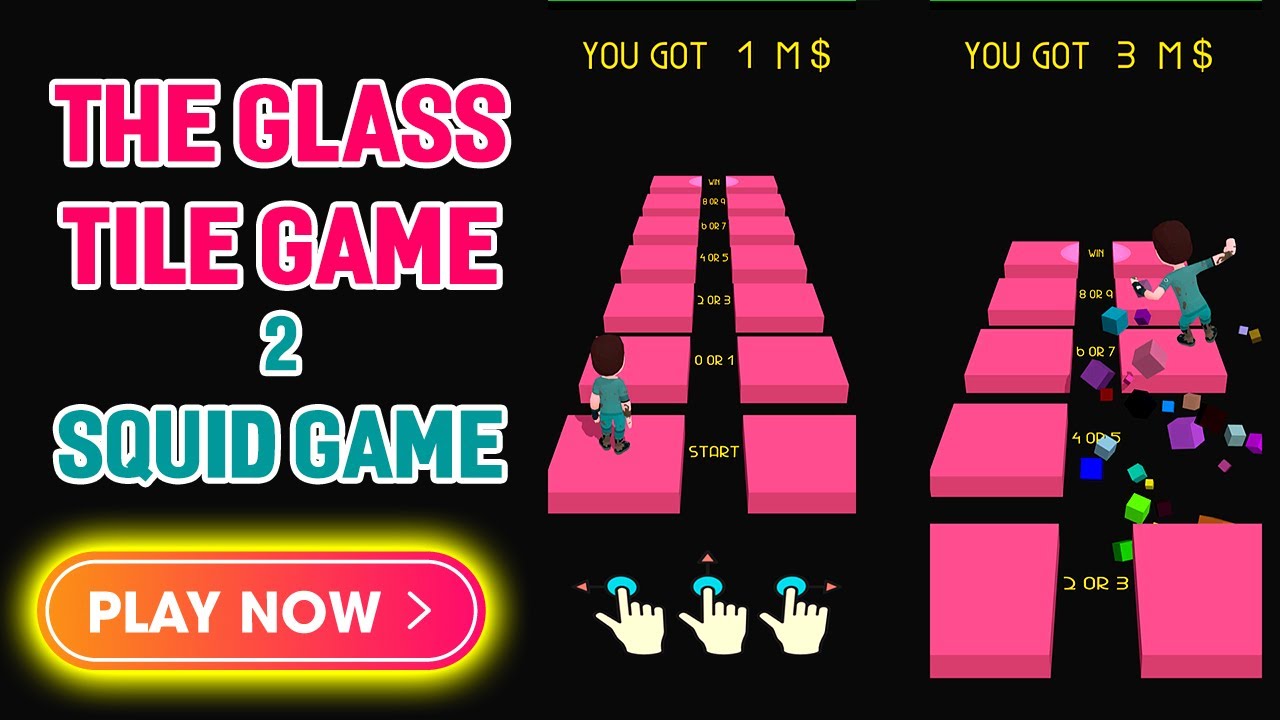 Play The Glass Tile Game 2 Youtube Squid game with conputer Keyboard