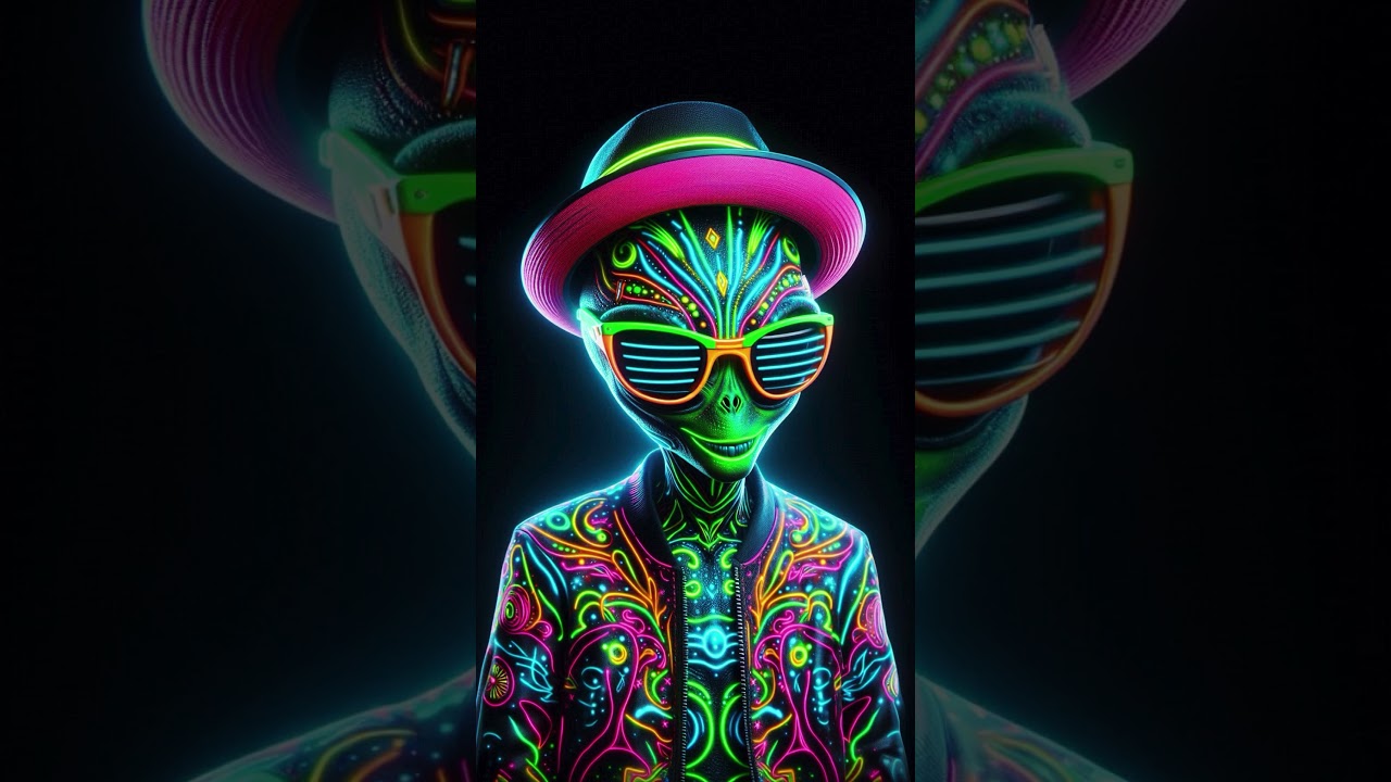 200 Rave Psychedelic Alien Creatures Design Bundle