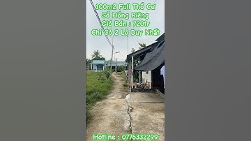 Đất Cần Giuộc : 100m2 Full Thổ Cư Sổ Hồng Riêng Giá Cực Tốt Sổ Thể Hiện Lối Đi Khu Dân Cư