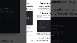 Java Generics: Writing Flexible and Reusable Code #java #javaprogramming  #generics #programming