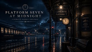Midnight Train Station Ambience π Platform Seven in the Snow | Northern Ambient Music German Songs
