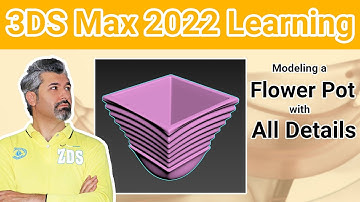 3DS Max 2022 Tutorial - architecture modeling - Modeling a flower pot with all details