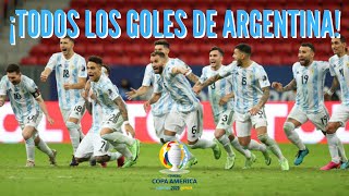 LOS GOLES DE ARGENTINA EN LA COPA AMERICA 2021 CAMINO A LA FINAL! + TANDA DE PENALES VS COLOMBIA