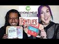 BLINDFOLDED TASTE TEST Beyond Burger VS Lightlife Burger FEAT. aveganandher