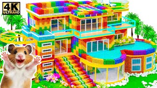 DIY - Build Colorful Minecraft House By The Coast Has Glossy Slime Pool Upstairs