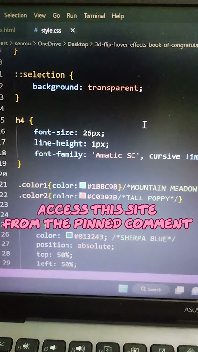 Saya membuat kode situs web untuk membuat pacar saya terkesan 😅 #shorts #share #short #webprogramming #viral #love