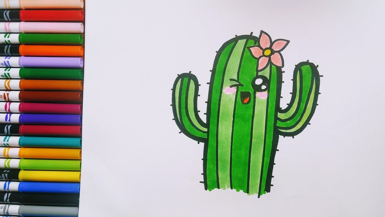 Cactus dibujos faciles