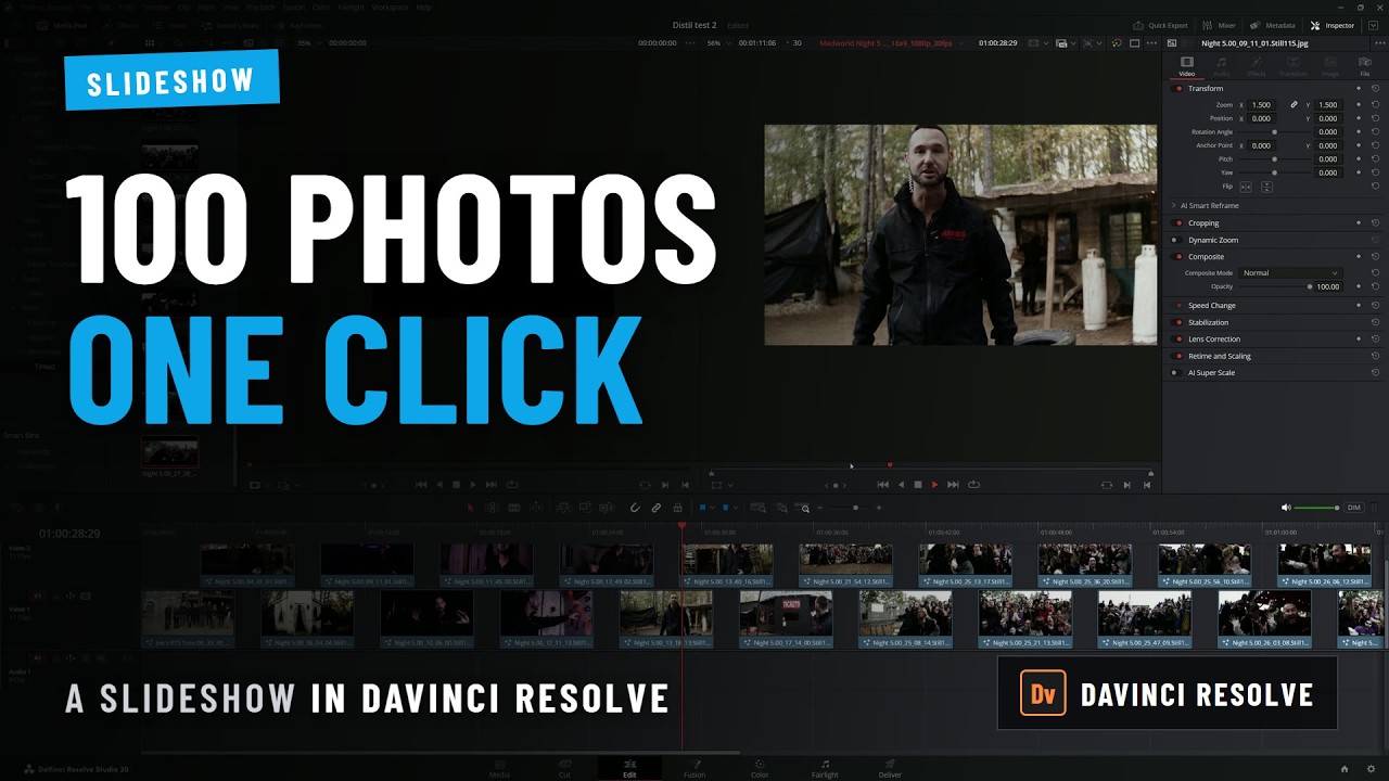 DaVinci Resolve에서의 Slideshow