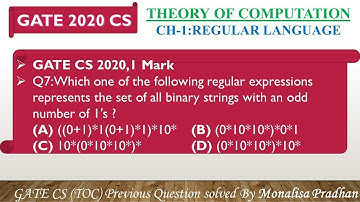 GATE CS 2020,Q7:Which one of the following regular expressions represents the set of all binary stri