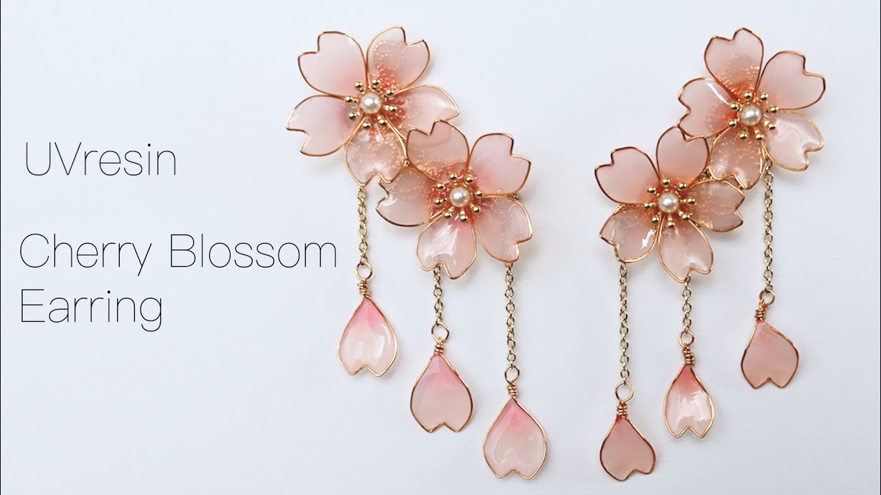 SAKURA resin | cherry blossoms hair accessory | Resin Jewelry