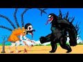 If Evolution Of Kong Venom, Godzilla Vs BOSS DOLL Playing Squid Game Animation | 어몽어스 오징어 게임