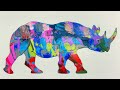 Super Simple Drawing A Super Rhino With Acrylic Paint