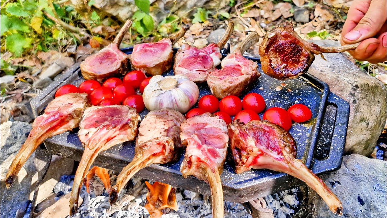 INSANE Lamb Ribs & Veal Shank | ASMR Outdoor Cooking! - YouTube
