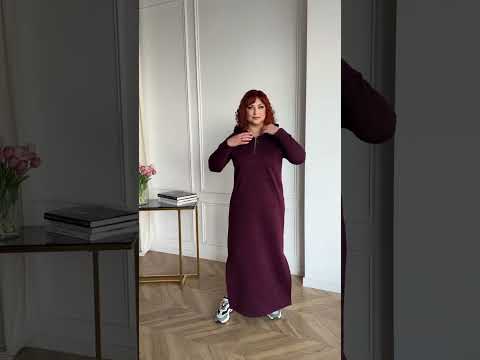 Тепла сукня-худі батал, видео 1