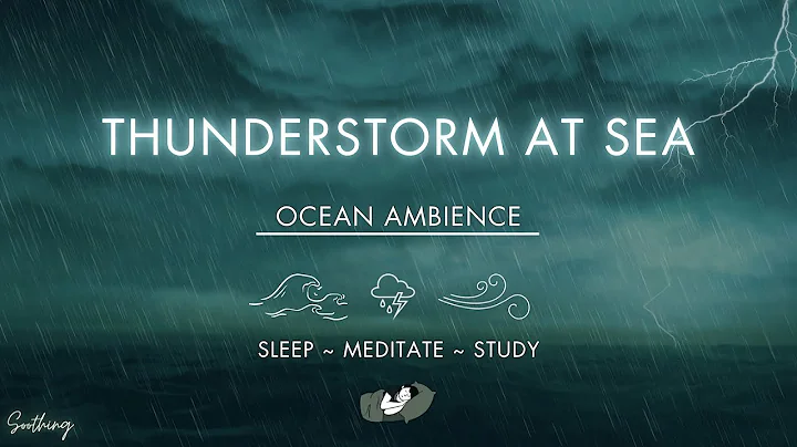 Thunderstorm Over Sea | NO MIDROLL ADS | Rough Waves With Rain and Thunder Sounds For Sleeping