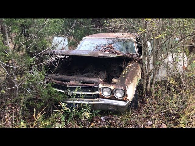 MYSTERY LS6 SS454 1970 CHEVELLE WAS DRIVEN INTO THE WOODS AND ABANDONED!!!  - YouTube