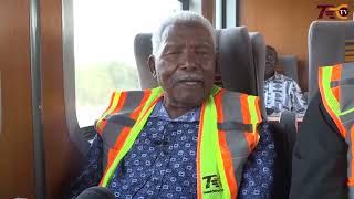 MZEE MWINYI BAADA YA KUPANDA TRENI JUU YA RELI YA KISASA SGR “LEO NTALALA USINGIZI MZURI”