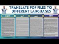 Translate pdf online free | How to translate pdf files to different languages | Online doctranslator