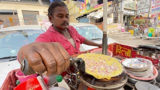 Patna Man Selling Paneer Chilla on his Cycle | Indian Street Food