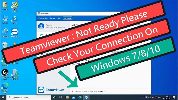 TeamViewer :  Not Ready Please Check Your Connection On Windows 7/8/10