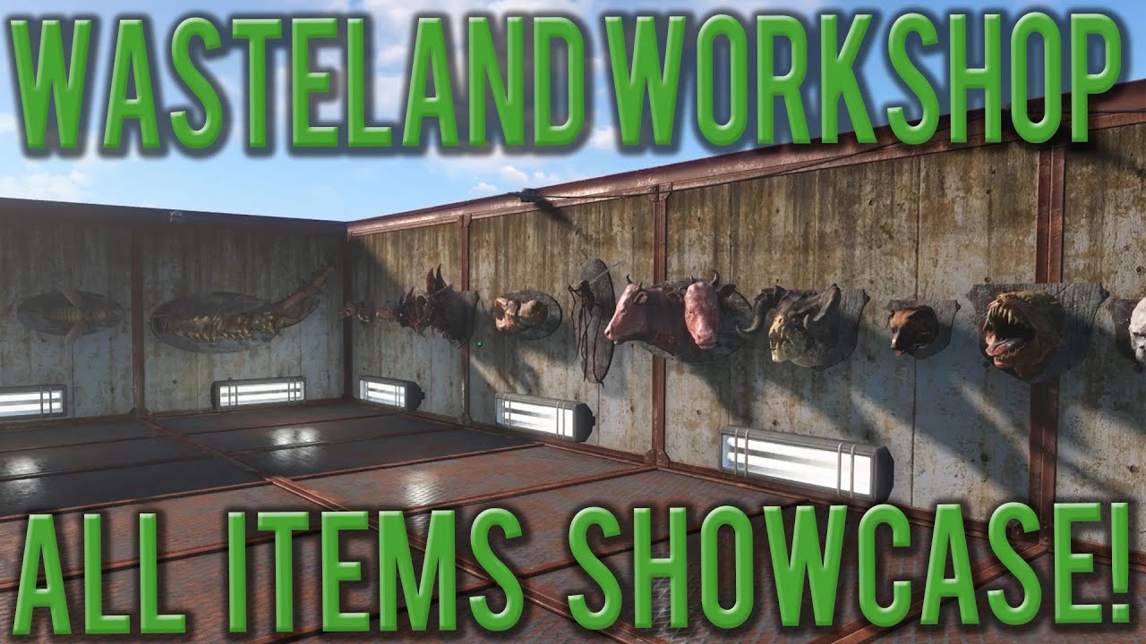 Fallout 4 Wasteland Workshop All Items Showcase Youtube