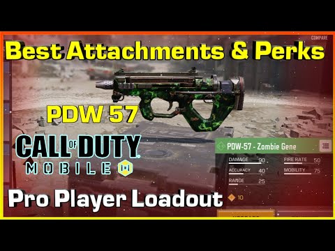 Pdw 57 Pro Player Loadout Call Of Duty Mobile Best Attachments And Perks Youtube