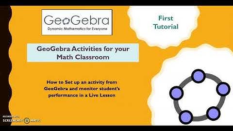 #Geogebra Activités or Geogebra #Classroom Tutorial-1, Add an Activity and Create #Class in Geogebra