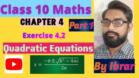 Quadratic Equations| Class 10th|Chapter 4 | Exercise 4.2 Q 1 (i - v)| Part 1| Target 2026