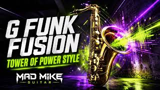 G Funk Backing Track | Tower of Power Style Funk-Rock & Jazz Fusion Jam (All Instruments)