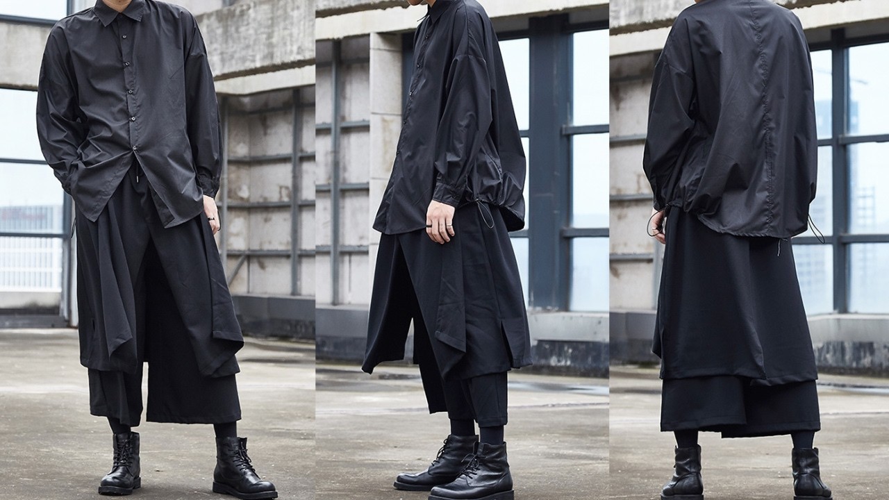 ARMY OF ME レイヤード サルエルパンツ メンズ29 サルエルパンツ メンズ ワイドパンツ 袴パンツ 大きいサイズ 巻き