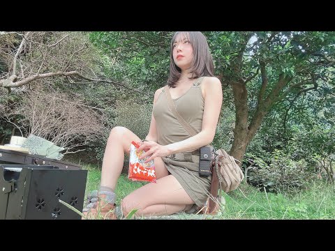 恐怖体験でキャンプ中止  森から謎の足音 / First camp canceled suddenly. Scary wild animals and earthquakes.