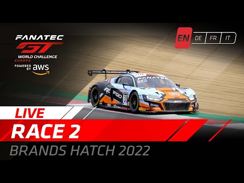 LIVE | Race 2 | Brands Hatch | Fanatec GT World Challenge Powered by AWS (English)