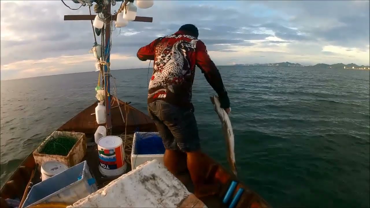 #ปลารวม100กว่าโล#  วางเบ็ดราวอ่าวไทย 22/06/65