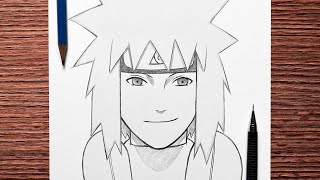 Easy anime drawing | how to draw Minato step by step | Naruto art screenshot 3