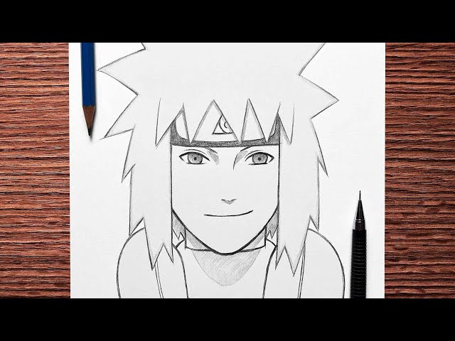 Easy anime drawing | how to draw Minato step by step | Naruto art class=