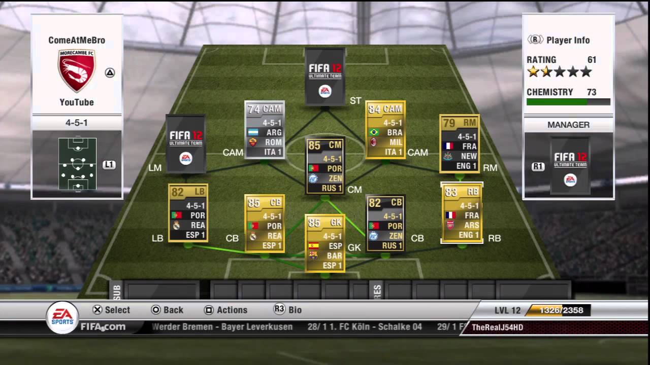 Fifa 12 Ultimate Team| Hybrid Skill Squad Builder! Some IF Players!!