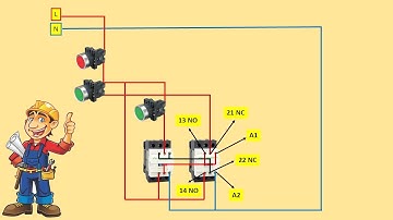 Contactor interlock wiring diagram /How to Interlocking in Electrical System