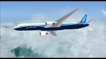 BOEING 787 SUPER 11 AGS BOEING HOUSE COLORS LANDING AT SOEKARNO HATTA INTL AIRPORT FS9 HD