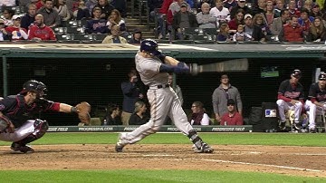 MIL@CLE: Lucroy belts his second homer of the game