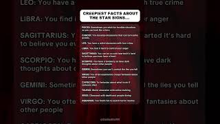 Creepiest facts about the start signs #shorts #zodiac #astrology