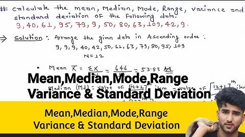 Mean Median Mode Range Variance and Standard Deviation || Individual Series || Arya Anjum