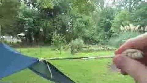 Securing a Tarp to a Ridgeline