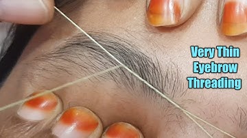 very thin eyebrow threading/perfect eyebrow threading tutorial/threading eyebrow #eyebrow threading