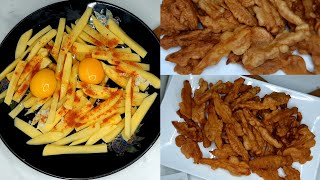 ২ টি ডিম আর আলুর মুচমুচে বিকালের নাস্তা| Crispy Egg French Fries Recipe|Easy Egg French Fries|Snacks