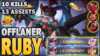 Celebrity Ruby Never Back to Base With This Build - Full Spell Vamp & CC - Top Global Ruby Gameplay | MLBB Profile
