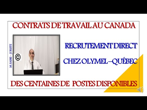 CONTRATS DE TRAVAIL AU QUÉBEC- RECRUTEMENT DIRECT DE TRAVAILLEURS TEMPORAIRES ET PERMANENTS