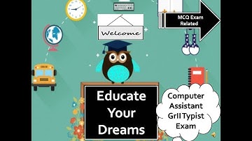 Computer Assistant GrII || Ld typist Exam